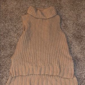 Sweater turtle neck tank